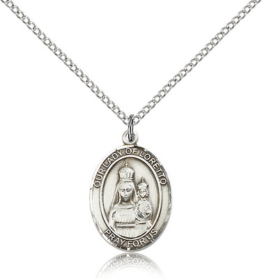 Our Lady of Loretto Sterling Silver Medal 8082-bliss