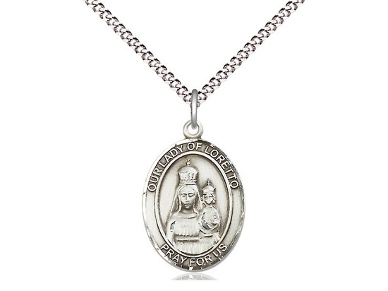 Sterling Silver Our Lady of Loretto Medal