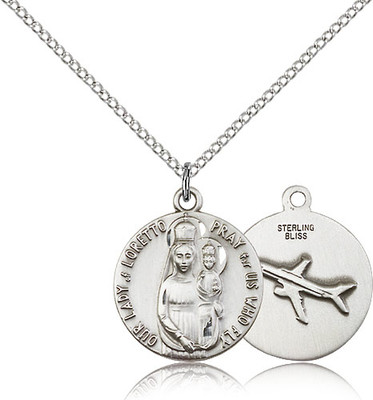 Our Lady of Loretto Sterling Silver Medal 0826-bliss