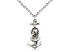 Sterling Silver Christ with Anchor Medal