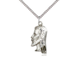 Sterling Silver Christ Profile Medal