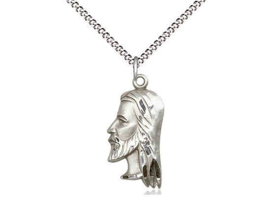 Sterling Silver Christ Profile Medal