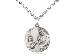 Sterling Silver Christ & Child Medal