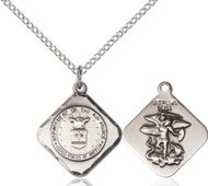 St. Michael Air Force Diamond Sterling Silver Medal