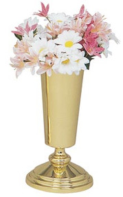 Solid Brass Altar Vase K254