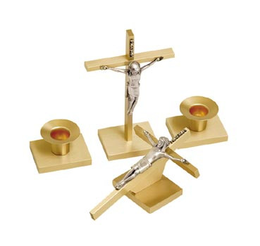 Satin Brass Altar Candlestick