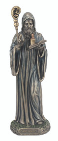 St. Benedict Statue, cold cast bronze
