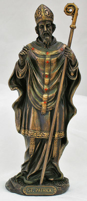 St. Patrick Statue, cold cast bronze