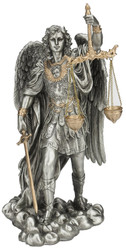 St. Michael with the Scales of Justice Statue (bronze or pewter)