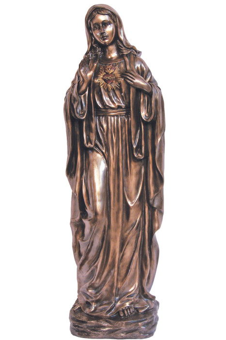 Immaculate Heart of Mary Bronze Statue