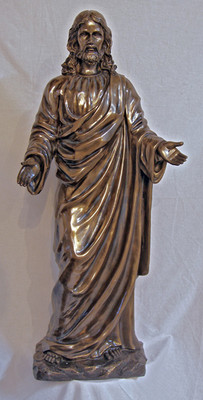 Welcoming Christ, large, cold cast bronze