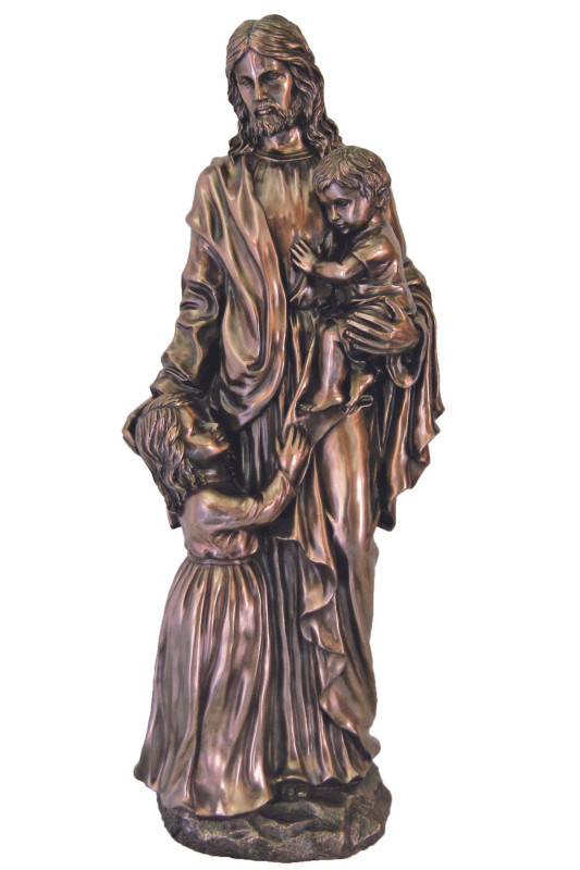 Christ with Children Statue