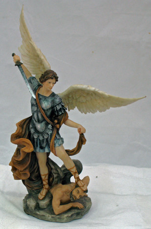 St. Michael Statue (bronze, color, pewter, white, white/black)