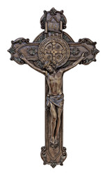 St. Benedict Hanging Crucifix (bronze or color)