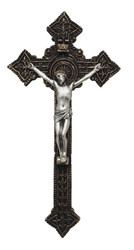 Hanging Crucifix (bronze, color, pewter, pewter/gold, pewter/bronze)