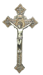 Hanging Crucifix (bronze, color, pewter, pewter/gold, pewter/bronze)