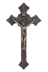 9" Metal Wall Crucifix