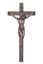 13" Cold Cast Bronze Crucifix