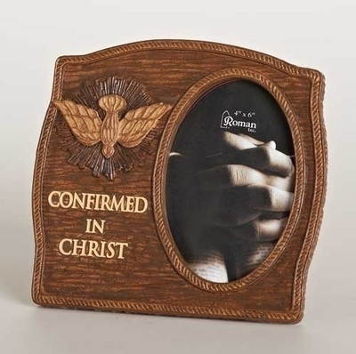 CARVED WOOD LOOK CONFIRMATION FRAME (4X6 PHOTO)