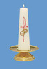 Ecclesiastical Brass Wedding Candle Holder 497