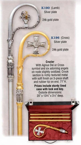 Bishop Crozier with Lamb or Cross (available in 2 finishes)