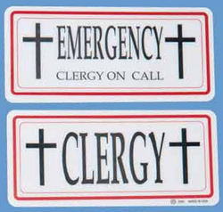 Clergy/Emergency Sign 3301