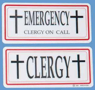 Clergy/Emergency Sign 3301