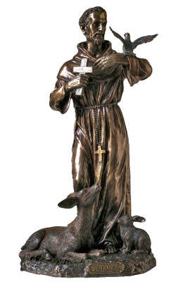 St. Francis With Animals Statue 36"
