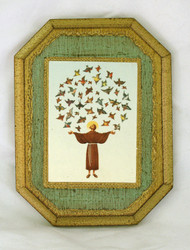 St. Francis With Birds Florentine Wall Plaque - Made in Italy