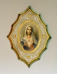 Immaculate Heart of Mary Florentine Plaque - Made in Italy
