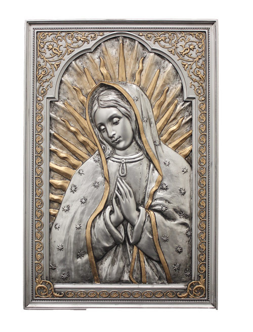 Our Lady of Guadalupe Florentine Wall Plaque 