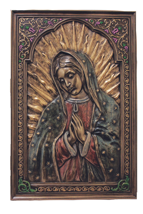 Bronze Our Lady of Guadalupe Wall Plaque