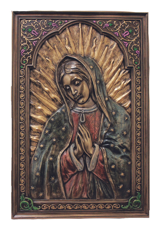 Bronze Our Lady of Guadalupe Wall Plaque