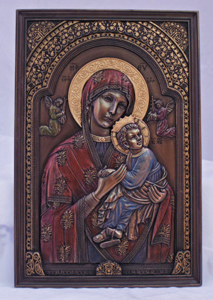 Our Lady of Perpetual Help Wall Plaque (bronze, pewter or color)