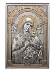 Our Lady of Perpetual Help Wall Plaque (bronze, pewter or color)
