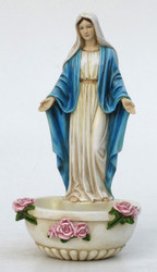 Lady of Grace Holy Water Font (bronze, color or white)