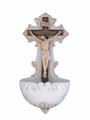 Crucifixion Holy Water Font (bronze or color)