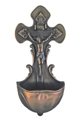 Cold Cast Bronze Crucifixion Font