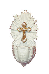 5" Alabaster Holy Water Font