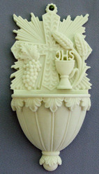Alabaster First Communion Holy Water Font - Made in Italy