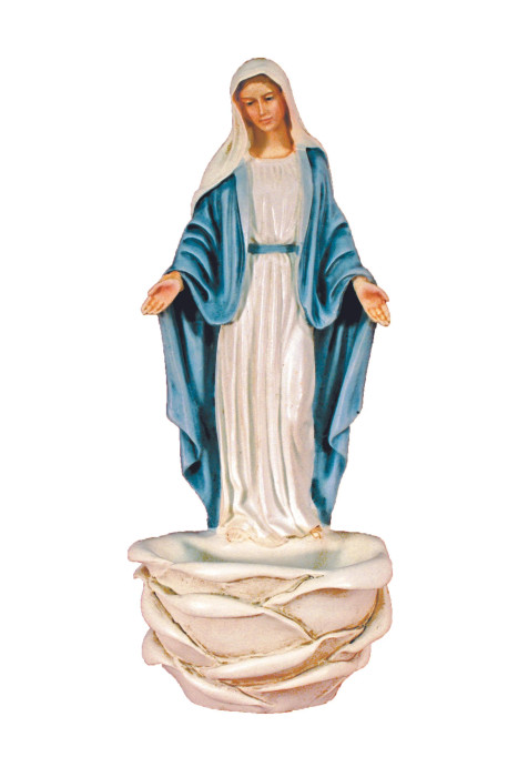 Our Lady of Grace Rose Base Holy Water Font
