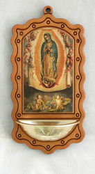 Our Lady of Guadalupe Holy Water Font - Made in Italy
