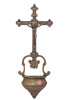 Brass Crucifixion Holy Water Font