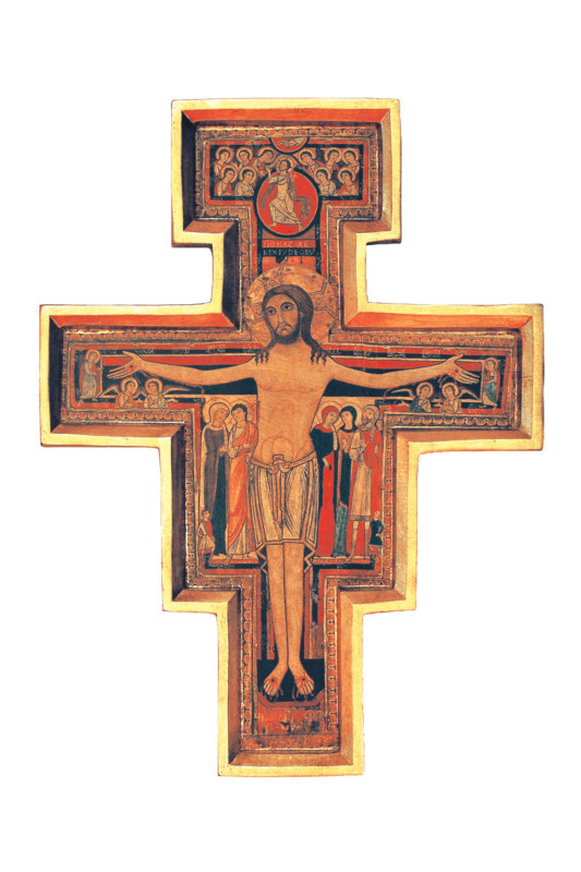 San Damian Wall Cross with Raised Frame