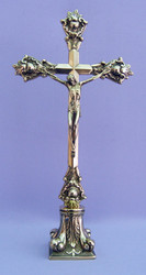 Standing Crucifix in Shiny Brass  - Made in Italy (1217-L)