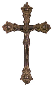 Antiqued Brass Crucifix - Made in Italy (FB-372)