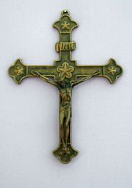Antiqued Brass Crucifix - Made in Italy (131709)