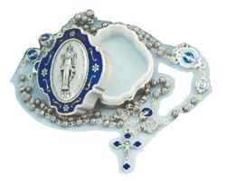 Miraculous Medal Rosary & Box - Made in Italy