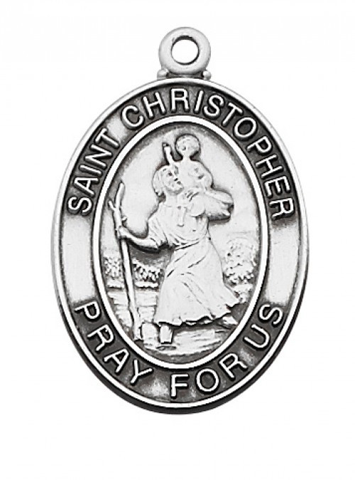 STERLING SILVER ST. CHRISTOPHER MEDAL