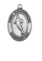 Sterling Silver St. Christopher Sports Medal
